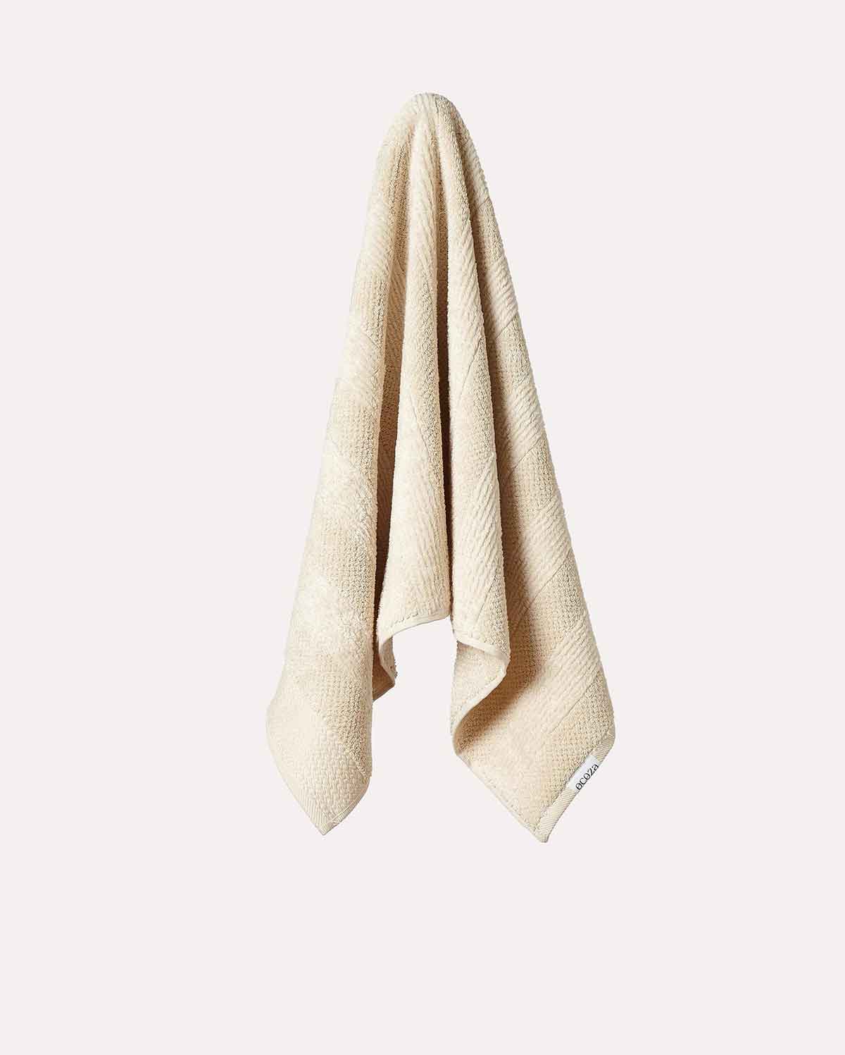 Cotton Velvet Towel Set - Custard Cream (2 Towels)