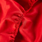 Reversible Sateen Bedding Set - Fuchsia & Red