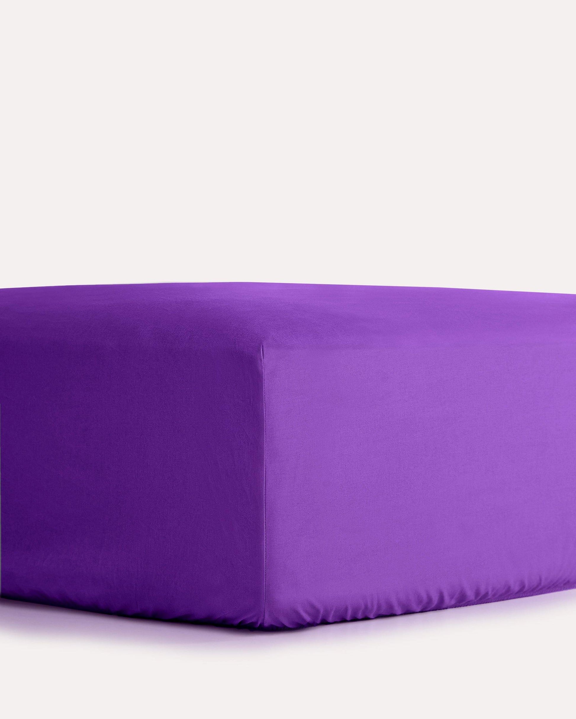 Lavish Sateen Fitted Sheet - Purple - Ocoza