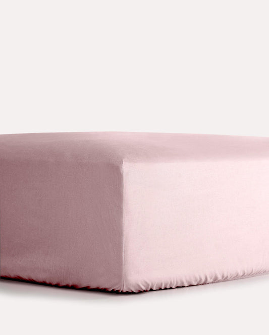 Lavish Sateen Fitted Sheet - Nude Pink - Ocoza