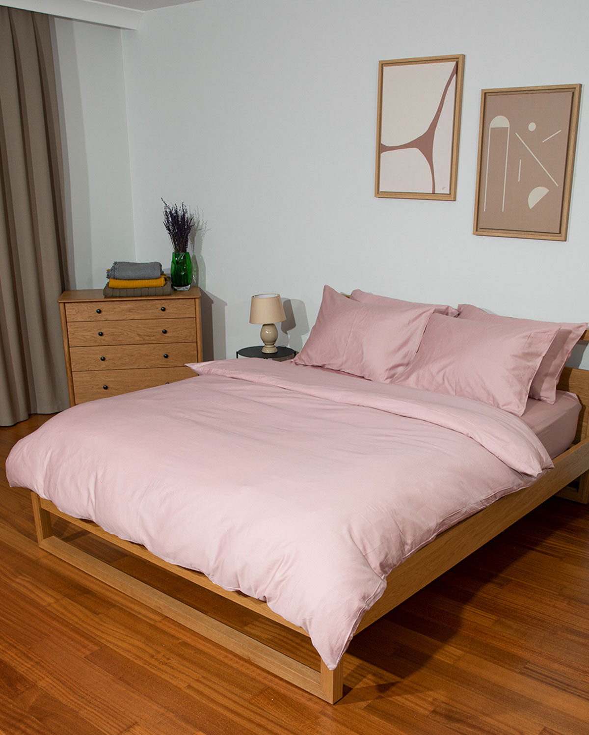 Lavish Sateen - Core Bedding Set - Nude Pink