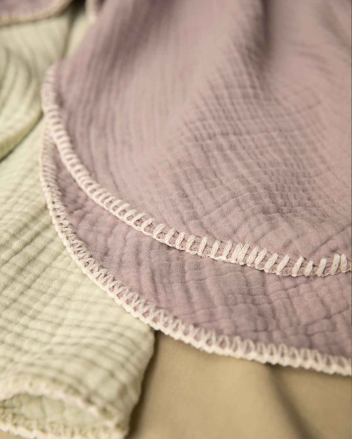 Cocoon Cotton Poncho-Lilac