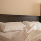 Classic Percale - Duvet Cover Set - White with Peach Piped Edge