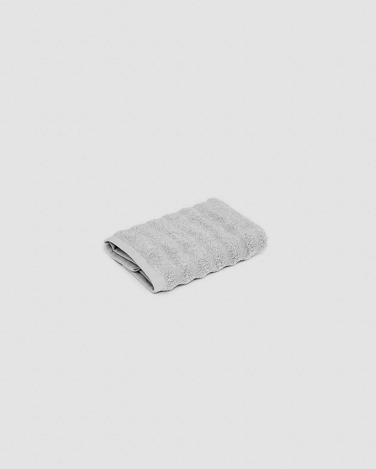 Ribbed Soft Cotton Towel Set - Grey (3 Towels)