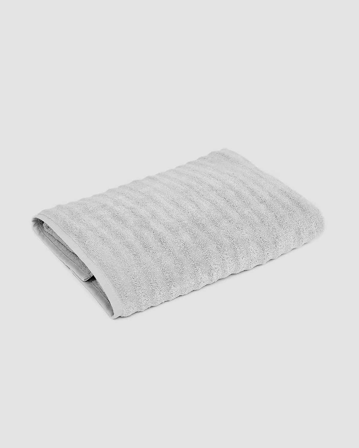 Ribbed Soft Cotton Towel Set - Grey (3 Towels)