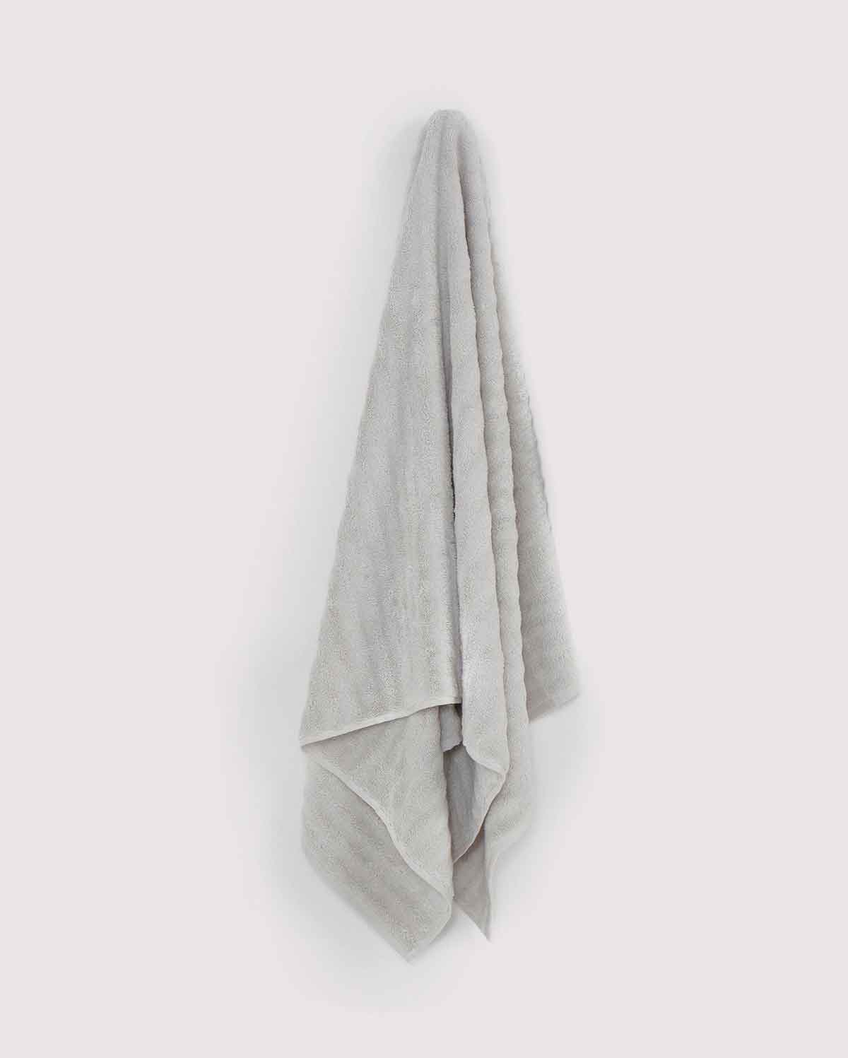 Ribbed Soft Cotton Towel Set - Grey (3 Towels)