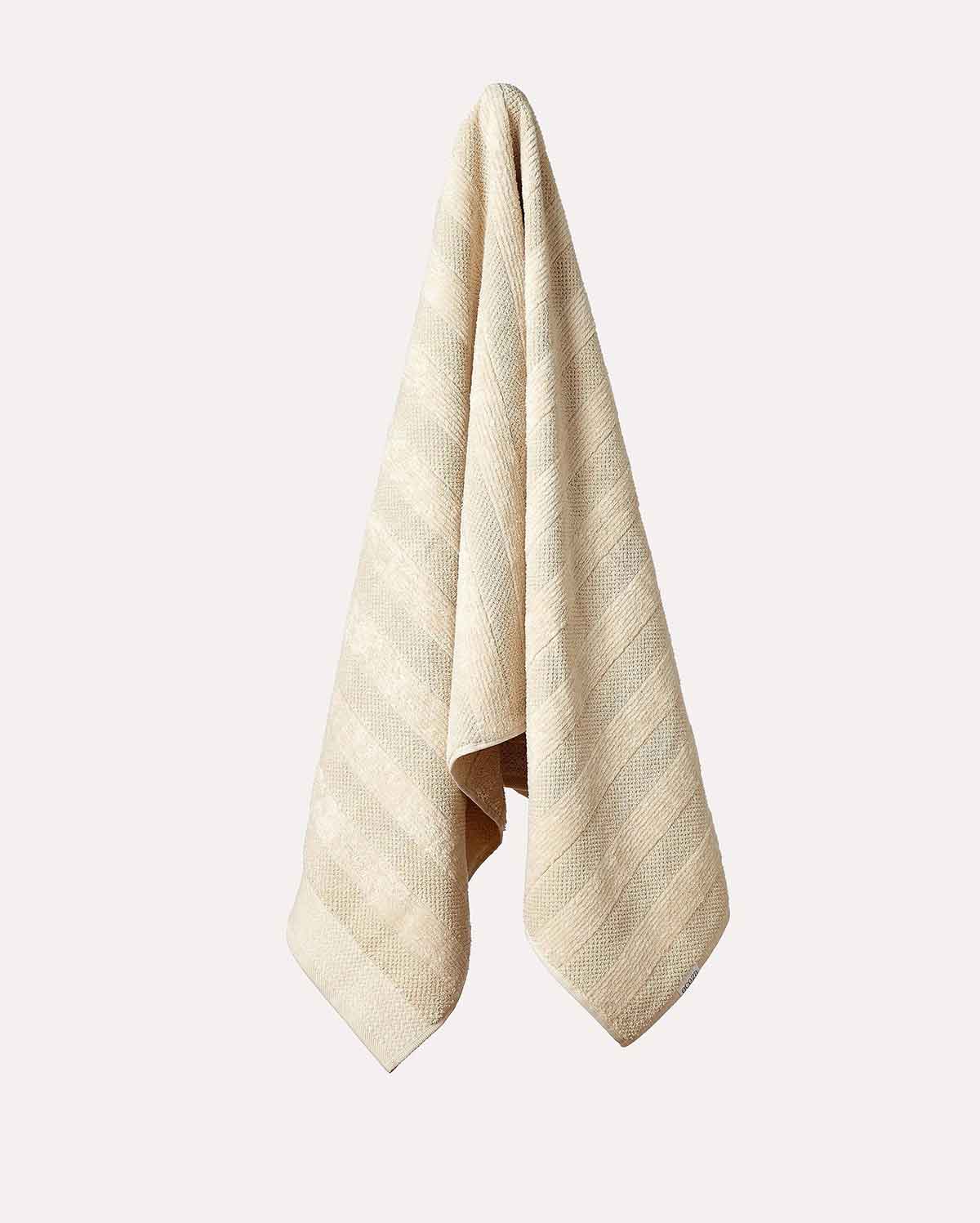 Cotton Velvet Towel Set - Custard Cream (2 Towels)