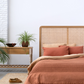 Waffle Bed Cover - Cinnamon