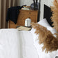 Classic Percale - Core Bedding Set - White with Anthracite Piped Edge